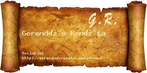 Gerendás Renáta névjegykártya